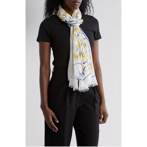 Kate Spade New York Springtime Floral Oblong Scarf NWT